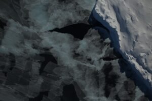 Gelo marinho no mar de Bellingshausen, Antártida, em foto aérea de arquivo de 2014